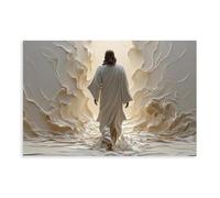 Jesus Canvas Poster, Jesus Walking on Water, Modern Wall Art, Room Decor 20x30inch(50x75cm)
