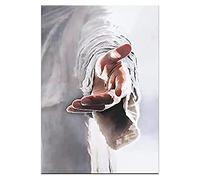 Jesus Canvas Wall Art Give Me Your Hand Christian Posters Religious Print Oil Painting Nordic Style Picture Home Decor for Bedroom Living Room Office Study Kitchen (24"×32" (60×80cm), Unframe)
