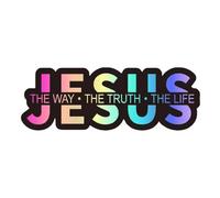 Jesus Car Stickers - Weatherproof Religious Bumper, Decals Christian Vinyl Car Window Sticker for Faith Expression Strong Adhesive Design for Vehicles Trucks Walls Mirrors and Water Bottles