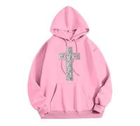 Jesus Casual Hoodies for Women 2025 Beach Christian Personalized Pullover Tops God Y2K Graphic with Hood Summer Pullover Hoodies Fashion Backwoods Trust In The Lord Religious Country Pink