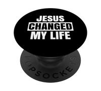 Jesus Changed My Life Ask Me How Bold Faith Advocate Bible PopSockets Adhesive PopGrip