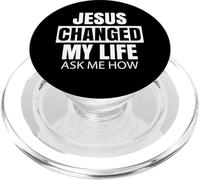 Jesus Changed My Life Ask Me How Bold Faith Bible Volunteer PopSockets PopGrip for MagSafe
