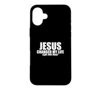 Jesus Changed My Life Ask Me How Christian Case for iPhone 16 Plus