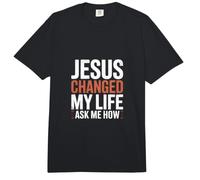 Jesus Changed My Life Ask Me How Christian Comfort Colors Adult Heavyweight T-Shirt