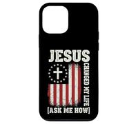 Jesus Changed My Life, Ask Me How, Patriotic Faith Design Case for iPhone 12 mini