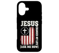 Jesus Changed My Life, Ask Me How, Patriotic Faith Design Case for iPhone 17