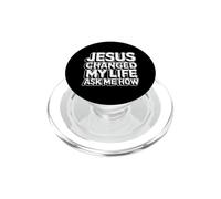 Jesus Changed My Life Ask Me How PopSockets PopGrip for MagSafe