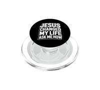 Jesus Changed My Life Ask Me How PopSockets PopGrip for MagSafe