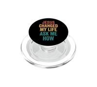 Jesus Changed My Life Ask Me How PopSockets PopGrip for MagSafe