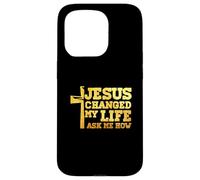 Jesus Changed My Life Asked Me How Christ Devotee Faithcross Case for iPhone 15 Pro