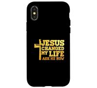 Jesus Changed My Life Asked Me How Christ Devotee Faithcross Case for iPhone X/XS