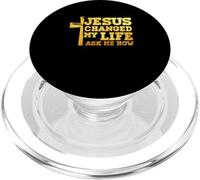 Jesus Changed My Life Asked Me How Christ Devotee Faithcross PopSockets PopGrip for MagSafe