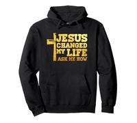 Jesus Changed My Life Asked Me How Christ Devotee Faithcross Pullover Hoodie