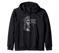 Jesus Changes Everything Christian Design Faith Cross Zip Hoodie