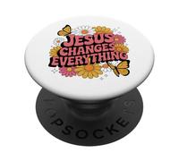 Jesus Changes Everything Faith Christian Baptism & Salvation PopSockets Adhesive PopGrip