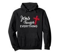 Jesus Changes Everything - Faith Hope Love Christian Design Pullover Hoodie