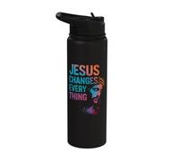 Jesus Changes Everything Religious Christian Faith Stainless Steel Insulated Water Bottle