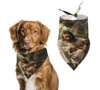 Jesus Chihuahua Dog Dog Bandanas Triangle Scarfs Printing Bib Scarf Adjustable Accessories for Small Dogs And Cats