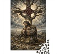 Jesus Christ 1000 Piece Jigsaw Celtic Knot Cross As A Family Weekend Activities Stress Relief Unique Pattern Home Display 38x26cm/1000pcs