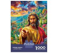 Jesus Christ 1000 Piece Jigsaw Puzzle for Adults And Kids-Challenging Puzzle Game,Home Decoration & Family Fun 52x38cm/1000pcs