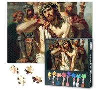 Jesus Christ 1000 Piece Puzzle for Adults Christian Challenging Puzzles Suitable for Game Nights Home Wall Decoration Adult and Adolescent Family Toy Finished Size: 70x50cm
