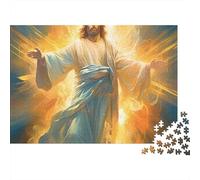 Jesus Christ 1000-Piece Recycled Cardboard Divine Spiritual Art Jigsaw Bundle, Concentration Training, Personalised Gift, Wall Decor & After-School Fun 38x26cm/1000pcs