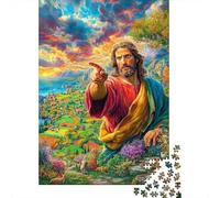 Jesus Christ 1000 Pieces Jigsaw Puzzle for Adults. Difficult Puzzle, Game Challenge Toy, Home Decoration 52x38cm/1000pcs