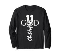 JESUS CHRIST 11 YEARS CHILD OF GOD SOCCER 11TH BIRTHDAY Long Sleeve T-Shirt