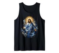 Jesus Christ Abstract Watercolor Christian Devotional Design Tank Top