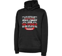 Jesus Christ and The Veteran Hoodie Remembrance Day Veterans UK Armed Forces Soldiers British Army Independence Day Gift for Friends Gift for Kids Birthday Unisex Adult & Kids Top Black