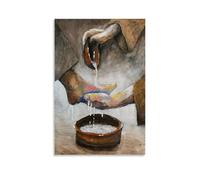 Jesus Christ Art Print Poster Jesus Washed His Disciples' Feet Bible Story As I Have Print Gospel Home Decor Baptism Gift Painting Of Jesus Christ For Office Bedroom Chu24x36inch(60x90cm)