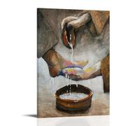 Jesus Christ Art Print Poster Jesus Washed His Disciples' Feet Bible Story As I Have Print Gospel Home Decor Baptism Gift Painting Of Jesus Christ For Office Bedroom Chu24x36inch(60x90cm)