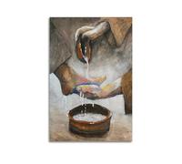Jesus Christ Art Print Poster Jesus Washed His Disciples' Feet Bible Story As I Have Print Gospel Home Decor Baptism Gift Painting Of Jesus Christ For Office Bedroom Chu16x24inch(40x60cm)