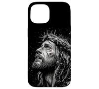 Jesus Christ Artistic Portrait Christian Religious Grunge Case for iPhone 15