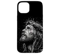 Jesus Christ Artistic Portrait Christian Religious Grunge Case for iPhone 15 Plus