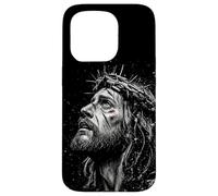 Jesus Christ Artistic Portrait Christian Religious Grunge Case for iPhone 15 Pro
