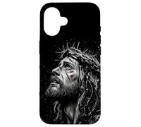 Jesus Christ Artistic Portrait Christian Religious Grunge Case for iPhone 16