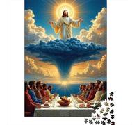 Jesus Christ Ascending 1000 Piece Fun Present: Jesus over Storm Clouds for Adults & Kids Activity for Home Gift 38x26cm/1000pcs