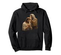 Jesus Christ Baptized by John the Baptist Sacred Art Pullover Hoodie
