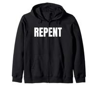 Jesus Christ Bible Verses, Repent And Repentance Zip Hoodie