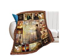 Jesus Christ Blanket Christian Religious Faith Blanket Bible Verse Healing Inspirational Prayer Catholic Gifts for Women Men Scripture Spiritual Fleece Throw Blanket Home Decor for Bed Couch 40"x50"