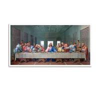 Jesus Christ Canvas Wall Art The Last Supper Poster Modern Religious God Poster HD Print Painting Picture Artwork for Bedroom Living Room Decor Unframed,12"x24"