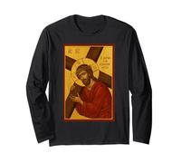 Jesus Christ Carrying the Cross - Christian Orthodox Icon Long Sleeve T-Shirt