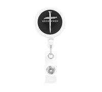 Jesus Christ Christian Redeemed Cross Nails Retractable Badge Holder Bulk ConvenientBadge Reels Badge Clip for NurseTeacher Student Office Staff Name Tag