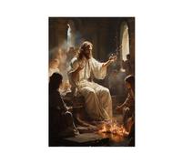 Jesus Christ Christianity Religious Spiritual Canvas Wall Art Poster Print Painting Religion Poster Jesus Wall Art For Room Decor Unframe-style 12x18inch(30x45cm)