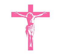 Jesus Christ Clipart Design and Jesus Son of god Engraving Decals 49.2x58.6cm Do not Damage The Wall Surface Pink