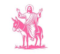Jesus Christ Clipart Design and Jesus Son of god Engraving Decals 65.6x80.3cm It Won't Fall Off Pink