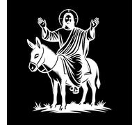 Jesus Christ Clipart Design and Jesus Son of god Engraving Stickers 41x50.2cm Car Body Decoration White