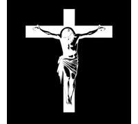 Jesus Christ Clipart Design and Jesus Son of god Engraving Stickers 49.2x58.6cm Store Decoration White