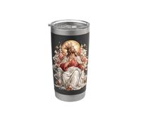 Jesus Christ Coquette Christian Easter Crown Floral Rose Bow Stainless Steel Insulated Tumbler